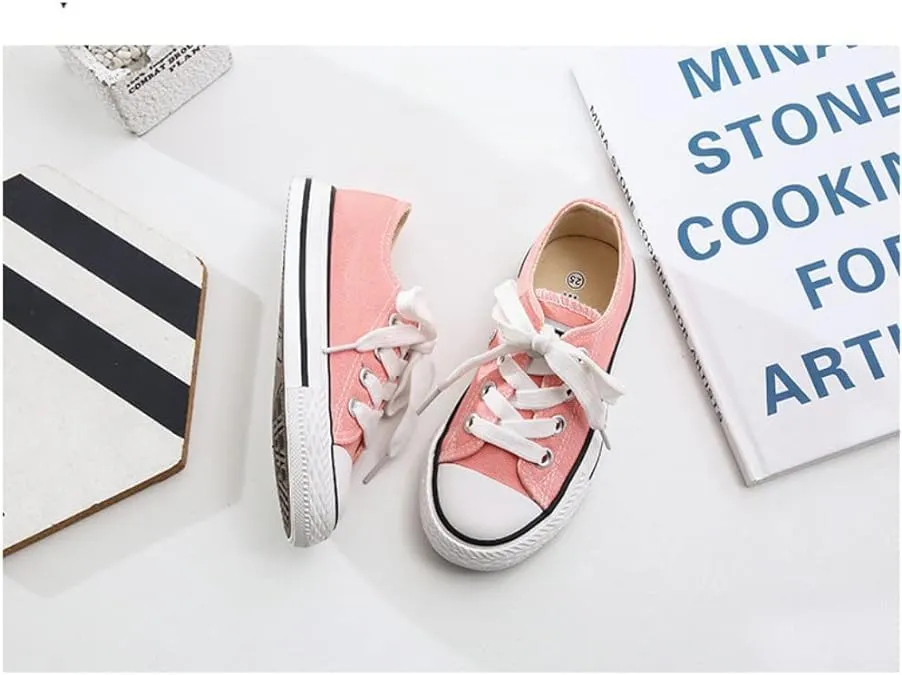 Girl's Canvas Sneakers Casual Style All Season Toddler Little Kid