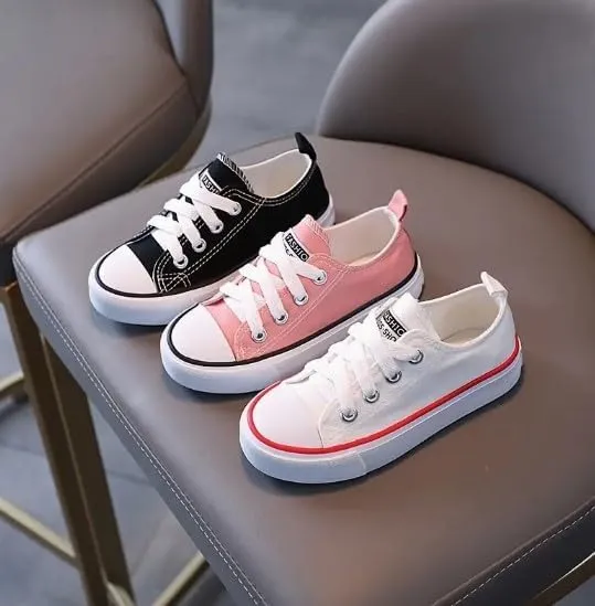 Girl's Canvas Sneakers Casual Style All Season Toddler Little Kid