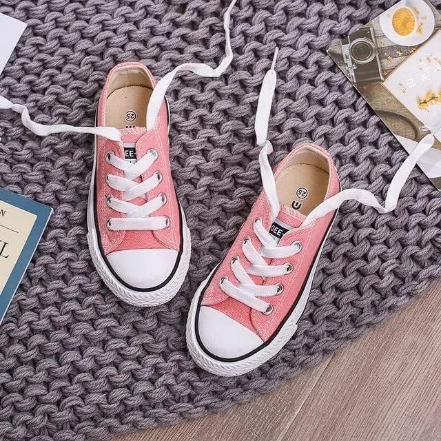 Girl's Canvas Sneakers Casual Style All Season Toddler Little Kid