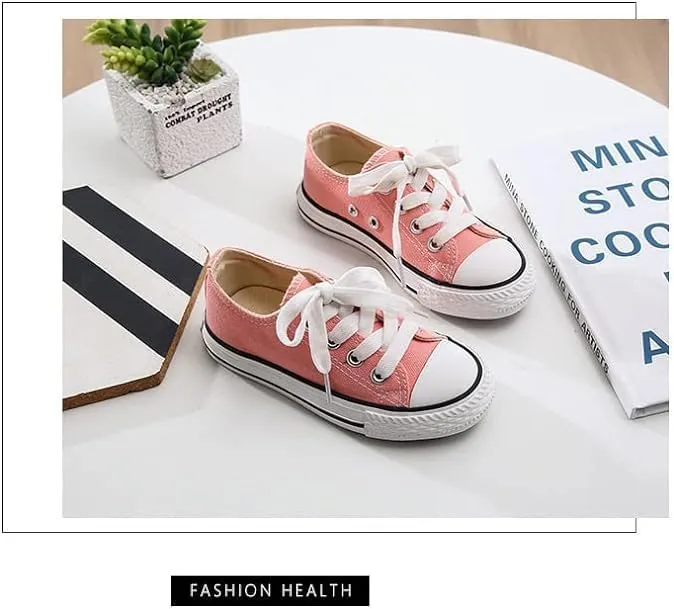 Girl's Canvas Sneakers Casual Style All Season Toddler Little Kid