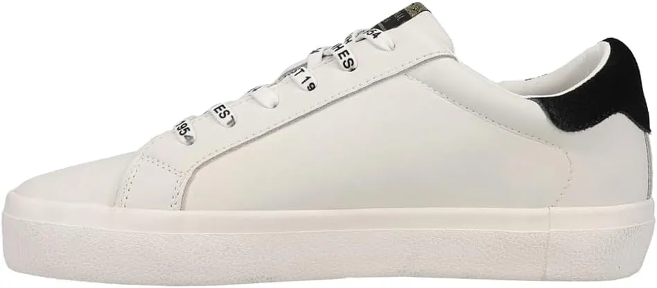 Vintage Havana Womens Epic Metallic Platform Lace Up Sneakers Shoes Casual - White