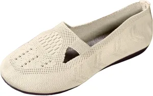 Women's Slip on Loafer Shoes - Mesh Casual Ballet Flat Nurse Walking Sneakers Casual Hollow Out Memory Foam Shoes